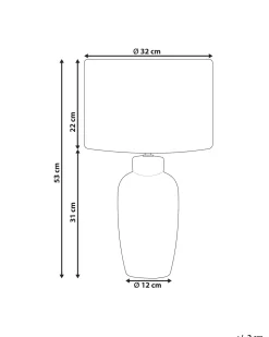 Tischlampe Aus Keramik Marineblau Perlis