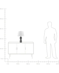 Tischlampe Aus Keramik Schwarz Morant