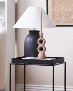 Tischlampe Aus Keramik Schwarz Patillas