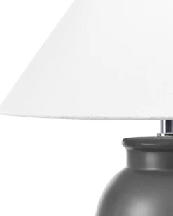 Tischlampe Aus Keramik Schwarz Patillas