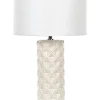 Tischlampe Beige Keramik 49 Cm Trommelform Balonne