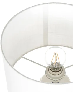 Tischlampe Beige Keramik 49 Cm Trommelform Balonne