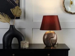 Tischlampe Braun 42 Cm Kegelform Argun