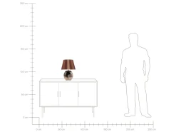 Tischlampe Braun 42 Cm Kegelform Argun