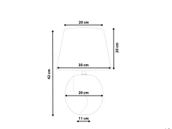 Tischlampe Braun 42 Cm Kegelform Argun