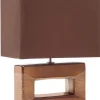Tischlampe Braun 42 Cm Rechteckig Onyx