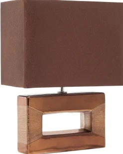 Tischlampe Braun 42 Cm Rechteckig Onyx