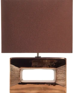 Tischlampe Braun 42 Cm Rechteckig Onyx