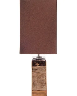 Tischlampe Braun 42 Cm Rechteckig Onyx