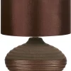Tischlampe Braun 42 Cm Trommelform Lima