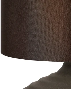 Tischlampe Braun 42 Cm Trommelform Lima