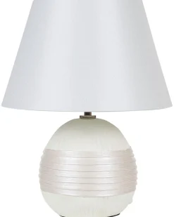 Tischlampe Cremeweis Keramik 37 Cm Kegelform Sado