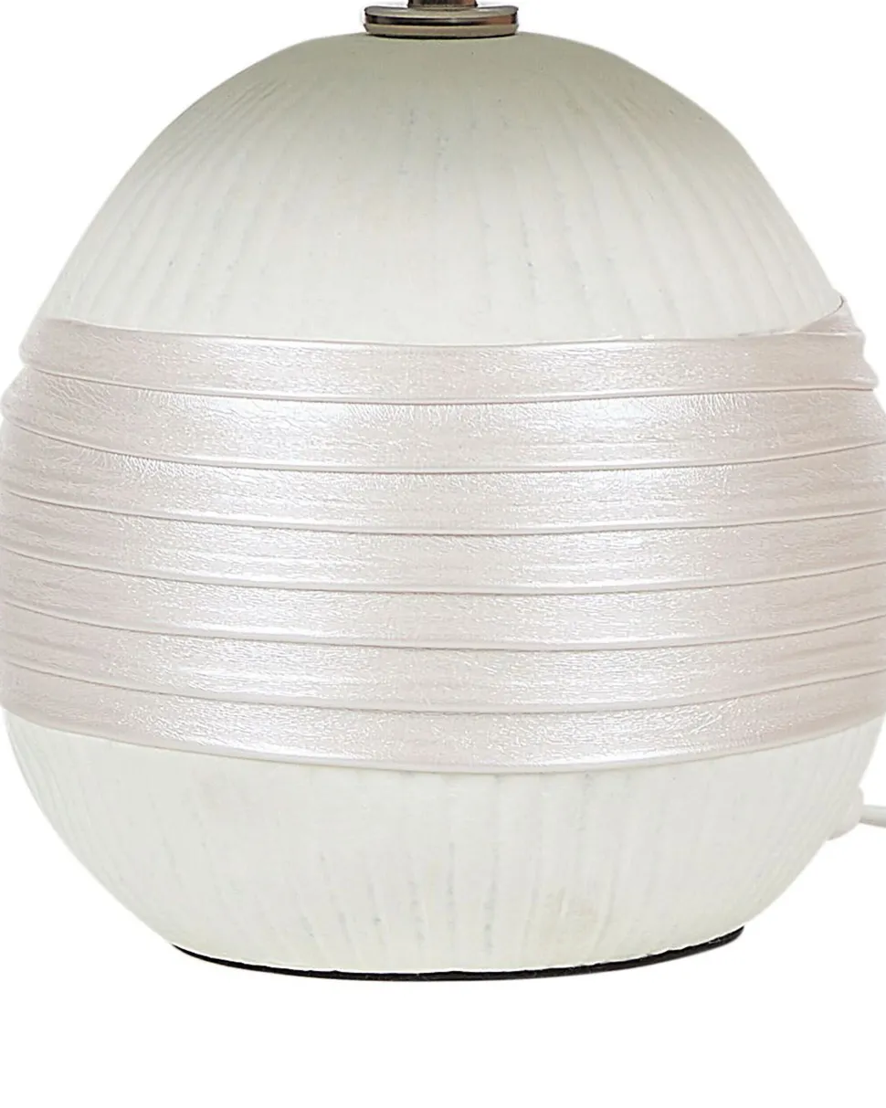 Tischlampe Cremeweis Keramik 37 Cm Kegelform Sado