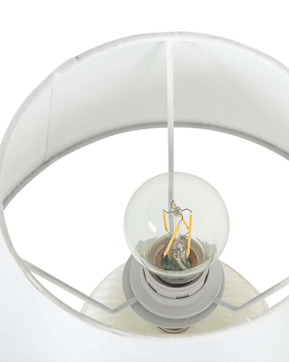 Tischlampe Cremeweis Keramik 37 Cm Kegelform Sado
