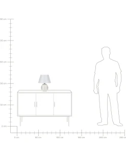 Tischlampe Cremeweis Keramik 37 Cm Kegelform Sado