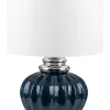 Tischlampe Dunkelblau 45 Cm Trommelform Neris