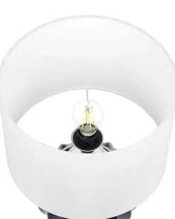 Tischlampe Dunkelblau 45 Cm Trommelform Neris