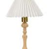 Tischlampe Eichenholz Hellbraun / Weis 39 Cm Kegelform Cooks