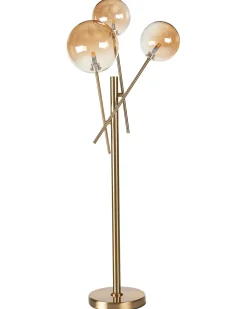 Tischlampe Glas Gold 70 Cm 3-Flammig Rund Tamesi