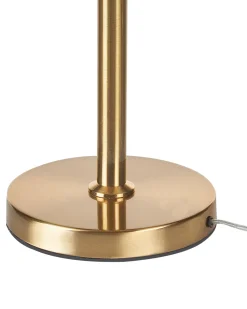 Tischlampe Glas Gold 70 Cm 3-Flammig Rund Tamesi