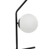 Tischlampe Glas Schwarz / Weis 47 Cm Kugelform Wapiti