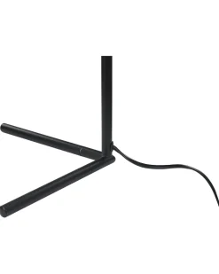 Tischlampe Glas Schwarz / Weis 47 Cm Kugelform Wapiti