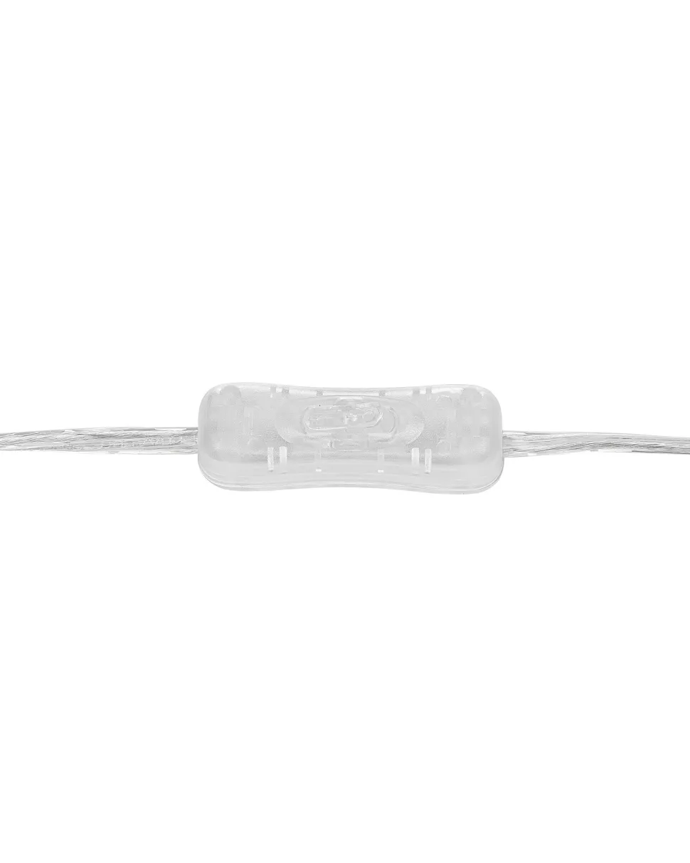 Tischlampe Glas Transparent / Schwarz 45 Cm Trommelform Osum