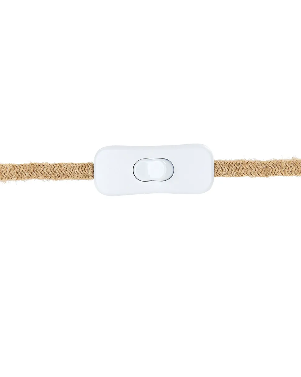 Tischlampe Glas Transparent / Naturlich 54 Cm Kegelform Blanco
