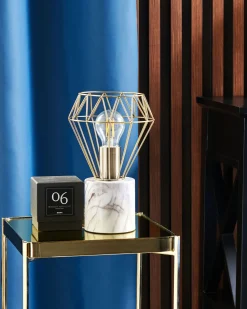 Tischlampe Gold 28 Cm Gitter Mooni Klein