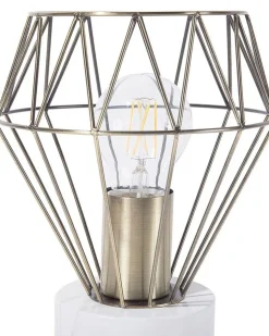 Tischlampe Gold 28 Cm Gitter Mooni Klein
