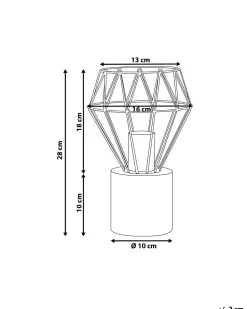 Tischlampe Gold 28 Cm Gitter Mooni Klein