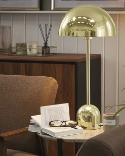 Tischlampe Gold 64 Cm Rund Macasia