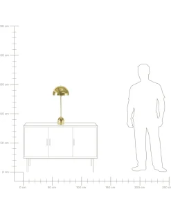Tischlampe Gold 64 Cm Rund Macasia