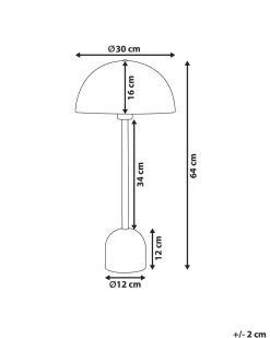 Tischlampe Gold 64 Cm Rund Macasia