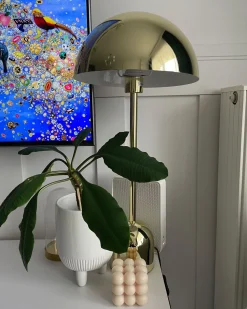 Tischlampe Gold 64 Cm Rund Macasia