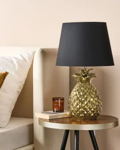 Tischlampe Gold 52 Cm Rund Pineapple