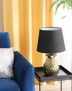 Tischlampe Gold 52 Cm Rund Pineapple