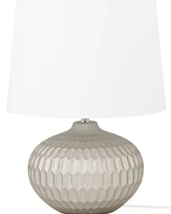 Tischlampe Gold 51 Cm Trommelform Pirita