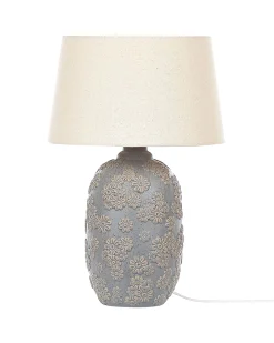 Tischlampe Grau / Beige 46 Cm Kegelform Ferrey