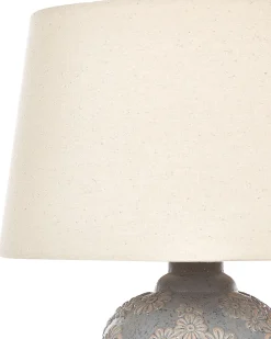 Tischlampe Grau / Beige 46 Cm Kegelform Ferrey