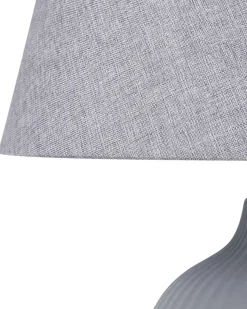Tischlampe Grau 52 Cm Kegelform Fergus