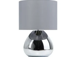 Tischlampe Grau 41 Cm Trommelform Ronava