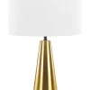 Tischlampe Hellbeige / Gold 60 Cm Trommelform Sandon