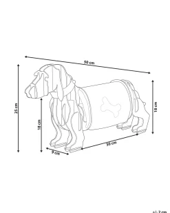 Tischlampe Heller Holzfarbton 25 Cm Hundeform Loubiere