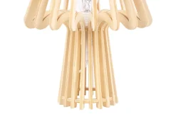 Tischlampe Heller Holzfarbton 28 Cm Kegelform Clyde