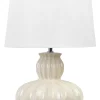 Tischlampe Keramik Beige 46 Cm Trommelfrom Malabuka
