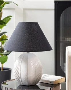 Tischlampe Keramik Beige 42 Cm Cadena