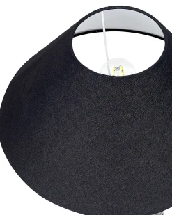 Tischlampe Keramik Dunkelblau/Schwarz 60 Cm Matina