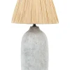 Tischlampe Keramik Grau / Naturlich 56 Cm Kegelform Matilde