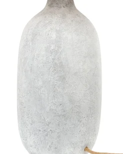 Tischlampe Keramik Grau / Naturlich 56 Cm Kegelform Matilde